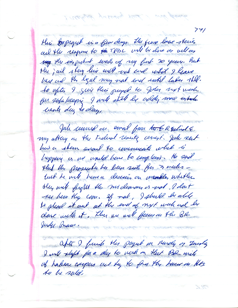 Dr John WorldPeace 2008 Prison Journal